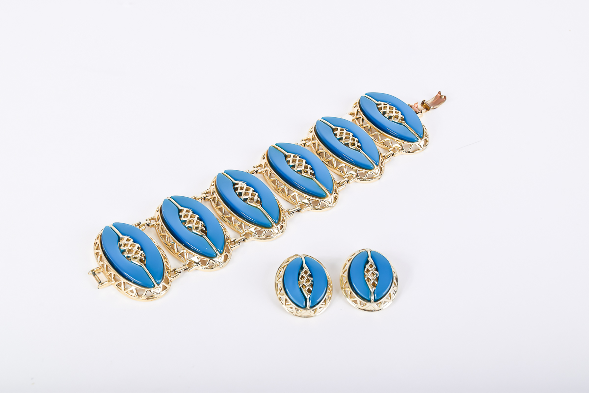 1960s Costume Bracelet and Earrings
