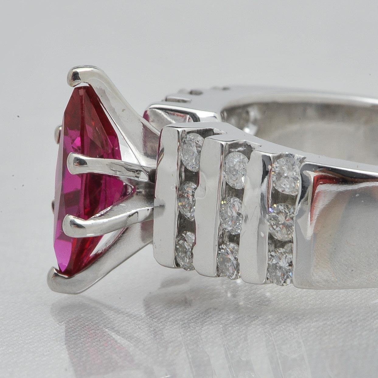 14k White Gold Ruby Ring