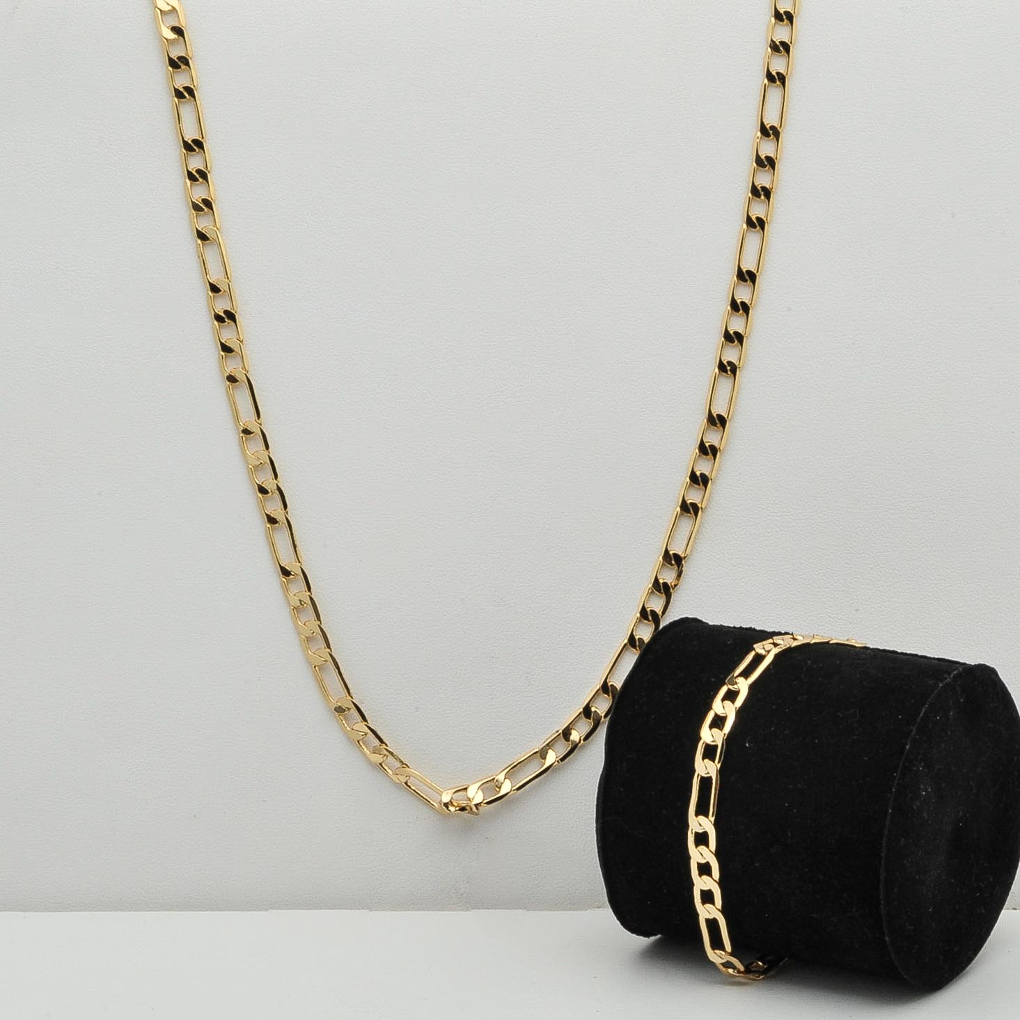 Gold-Tone Chain and Bracelet Pair