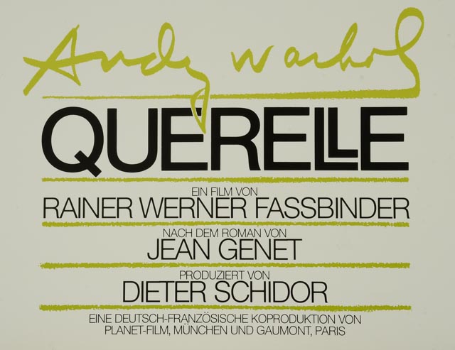 Andy Warhol "Querelle" (Green) Movie Poster