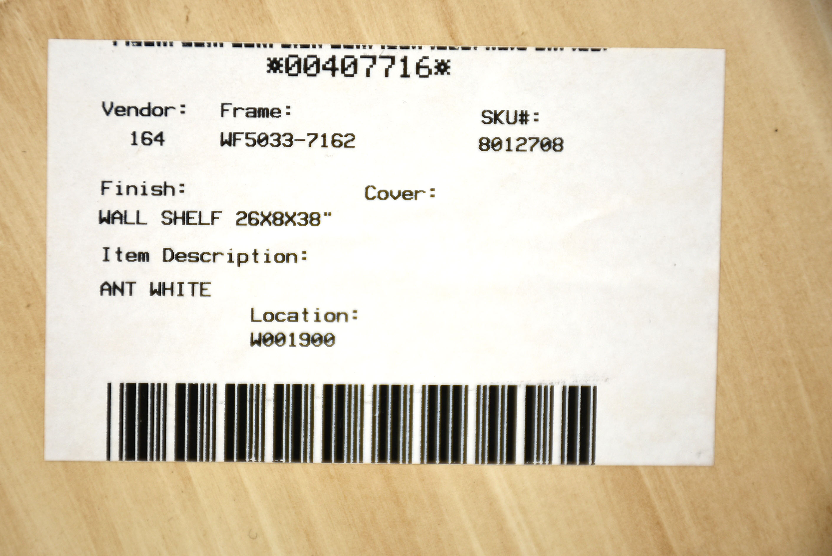 Painted Off-White Wall Hanging Storage Unit