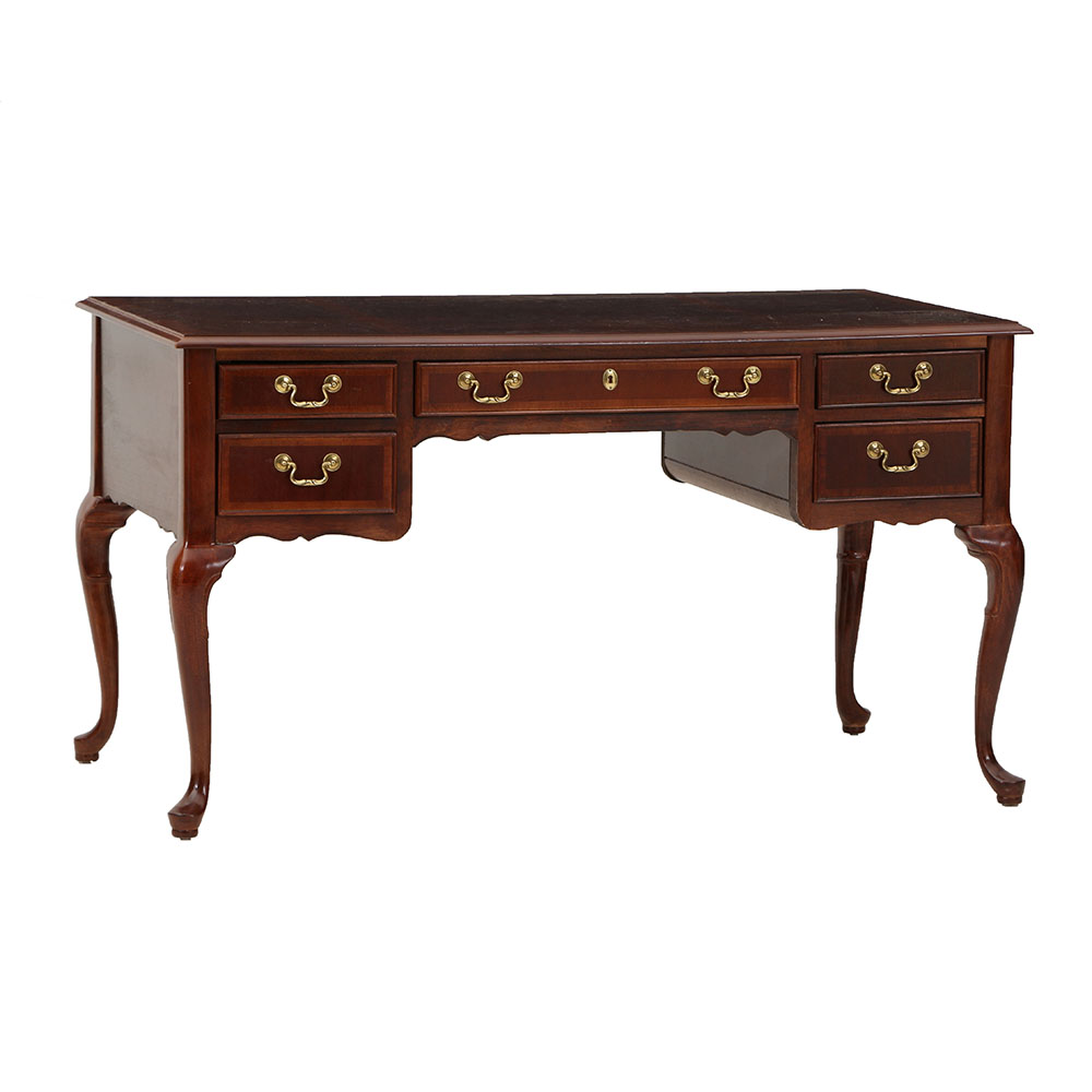 Queen Anne Style Mahogany Finish Desk