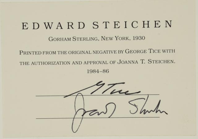 Edward Steichen Gelatin Silver Print "Life Mask of Abe Lincoln"