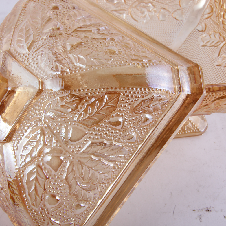 Vintage Pressed Carnival Glass Tableware