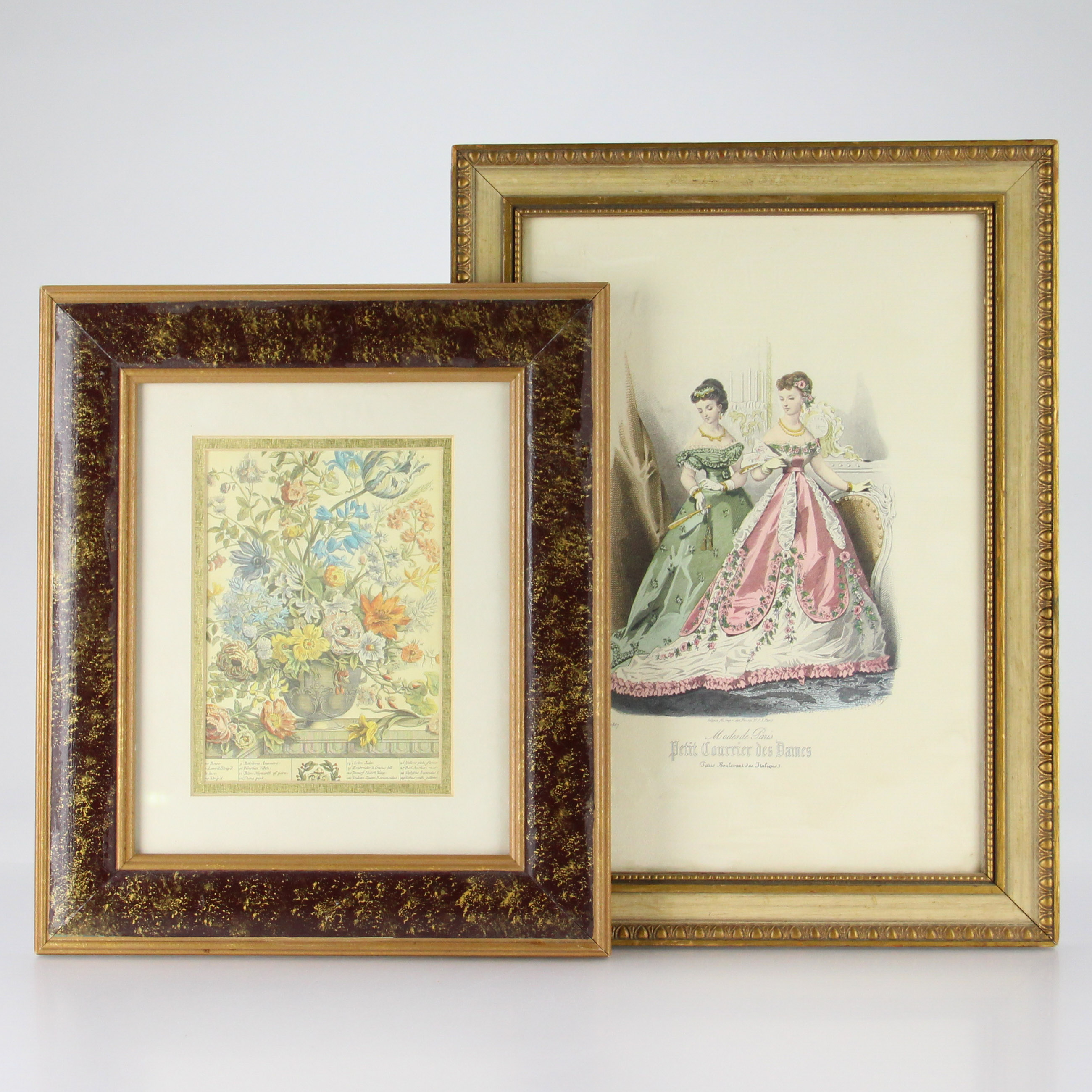 Framed Offset Lithographs with a Feminine Flair