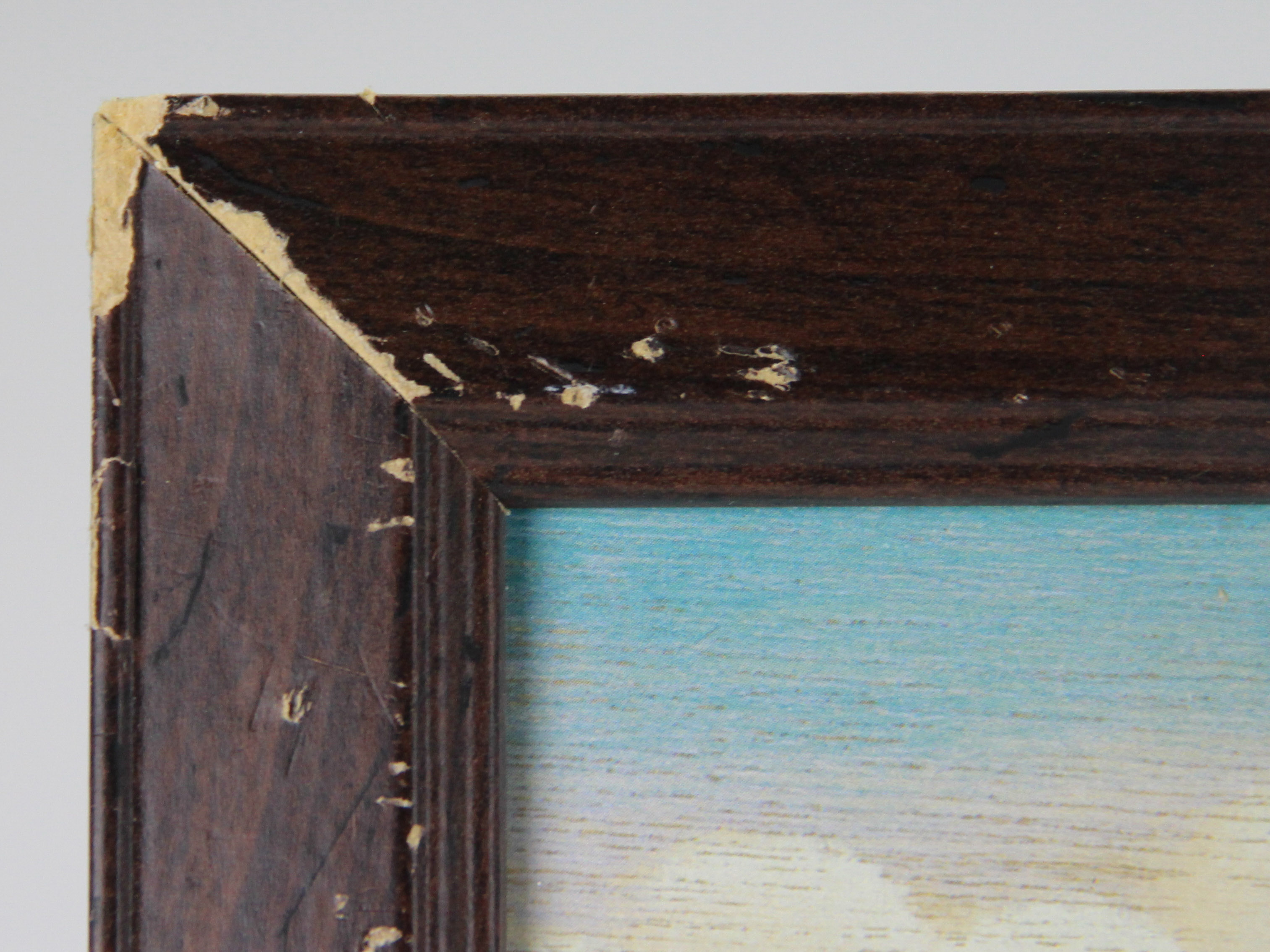 Framed Reproduction Prints of Sailing Ship and Fox Hunt