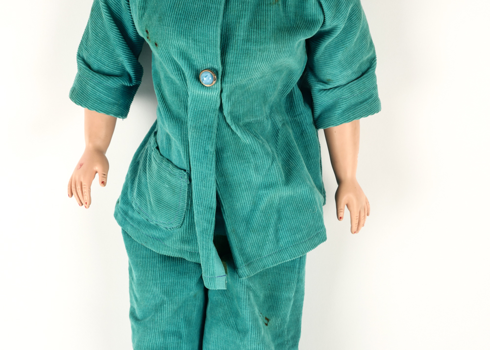 Vintage Doll in Corduroy Suit