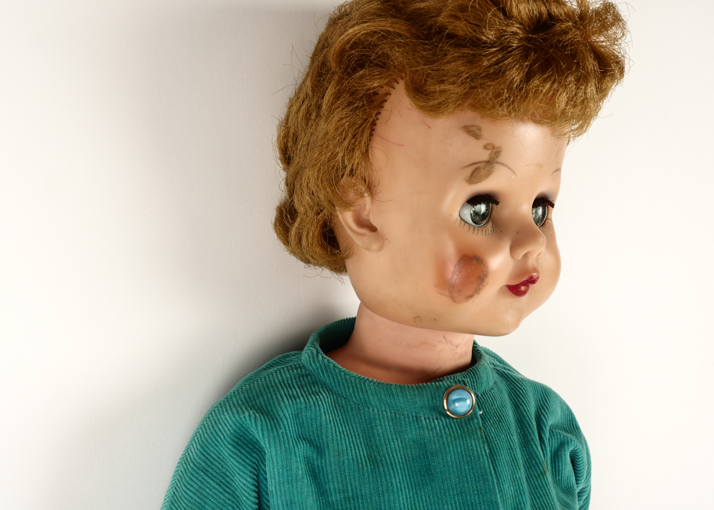 Vintage Doll in Corduroy Suit