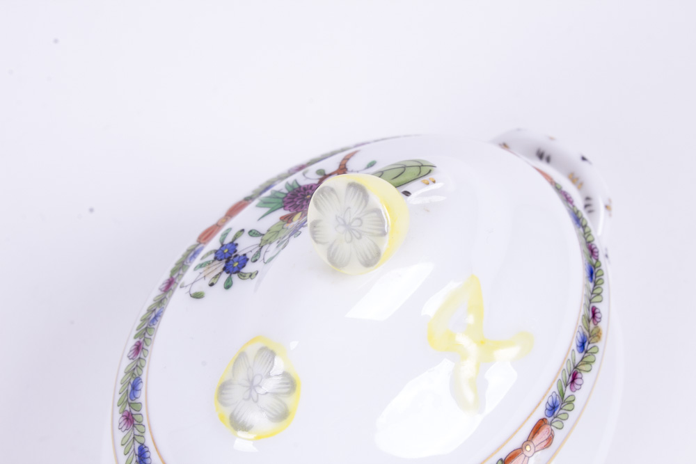 Set of Herend Hungary Rothschild and Bouquet de Tulipe Vessels