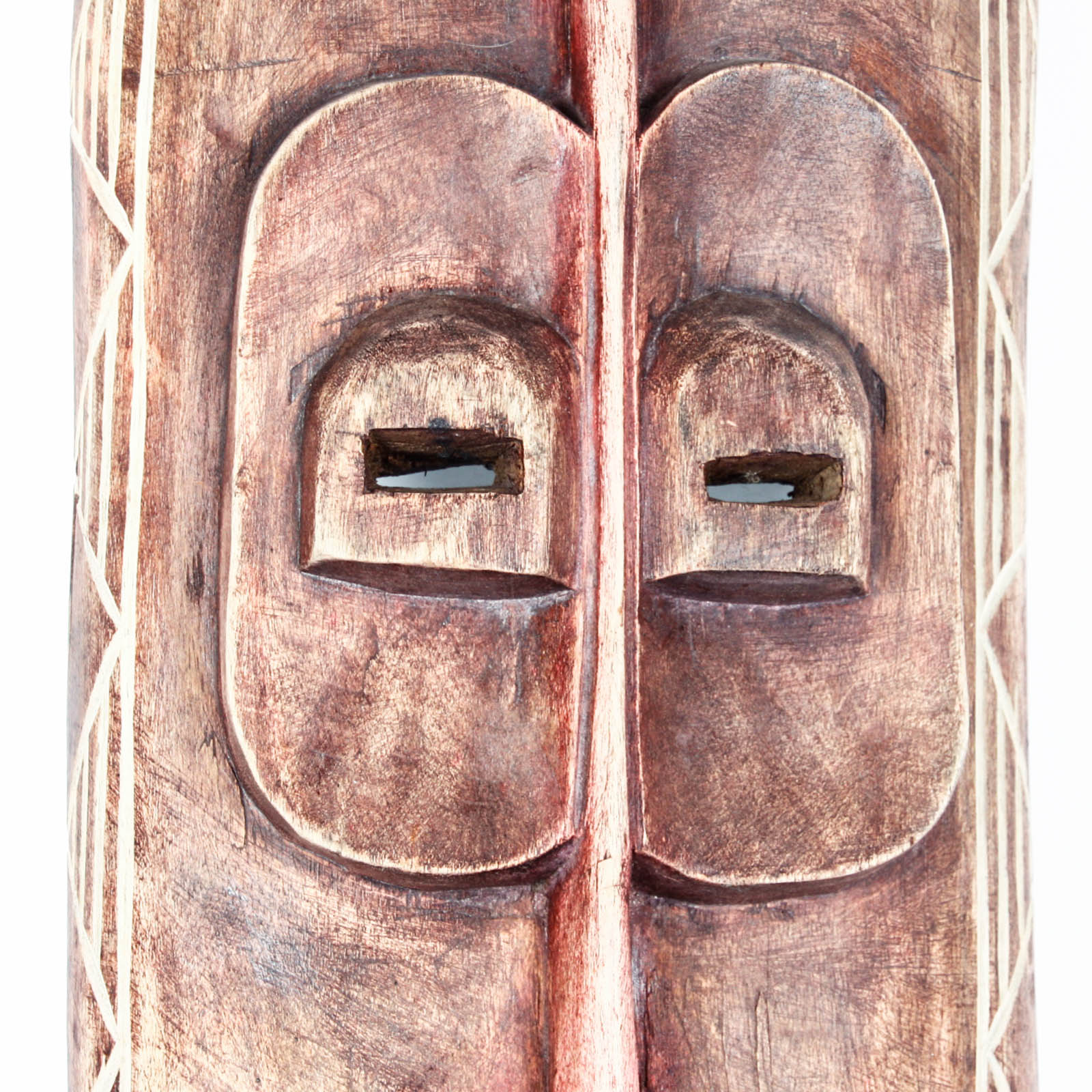 Intricately Etched Nigerian Gourd Shaker and African Goma Mask