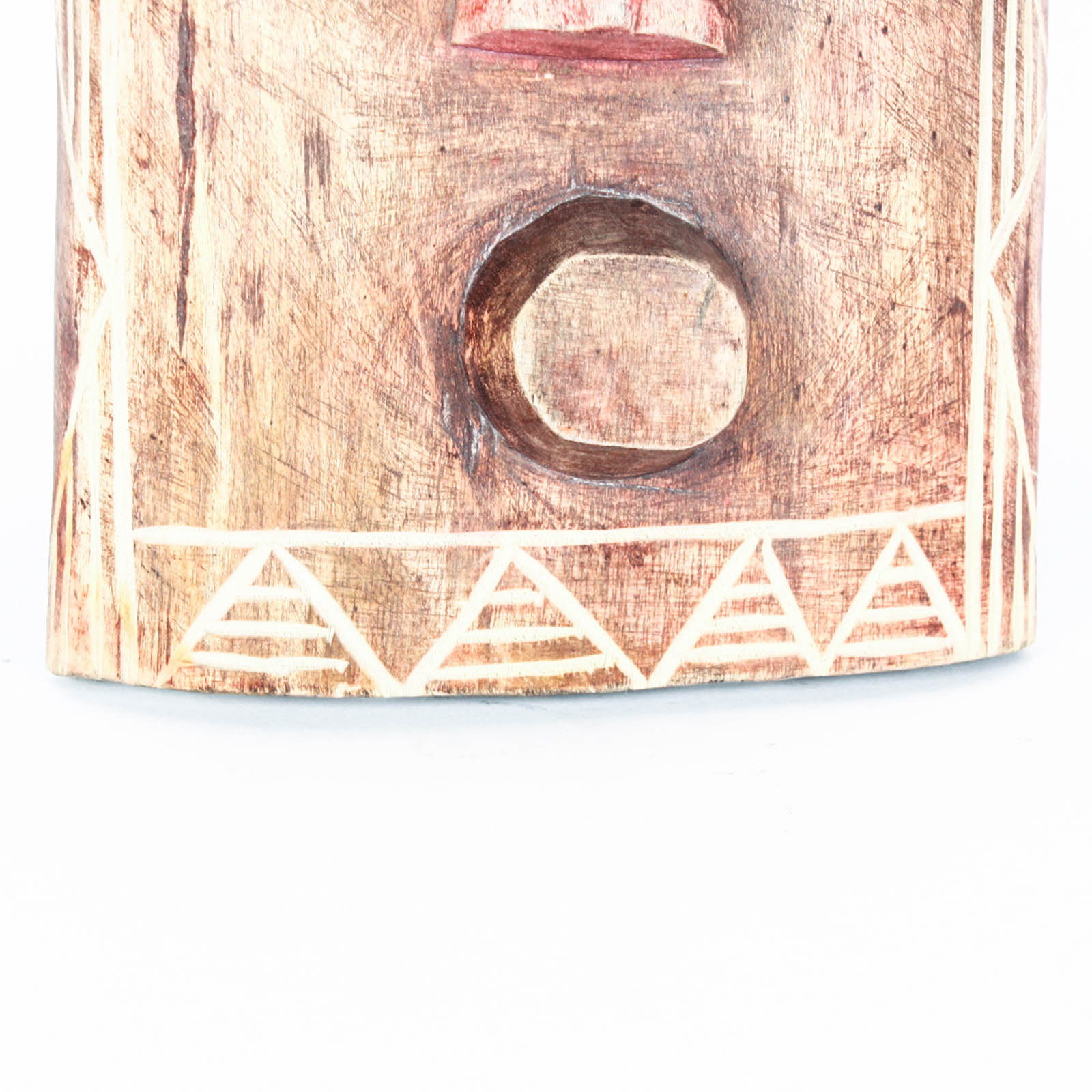 Intricately Etched Nigerian Gourd Shaker and African Goma Mask