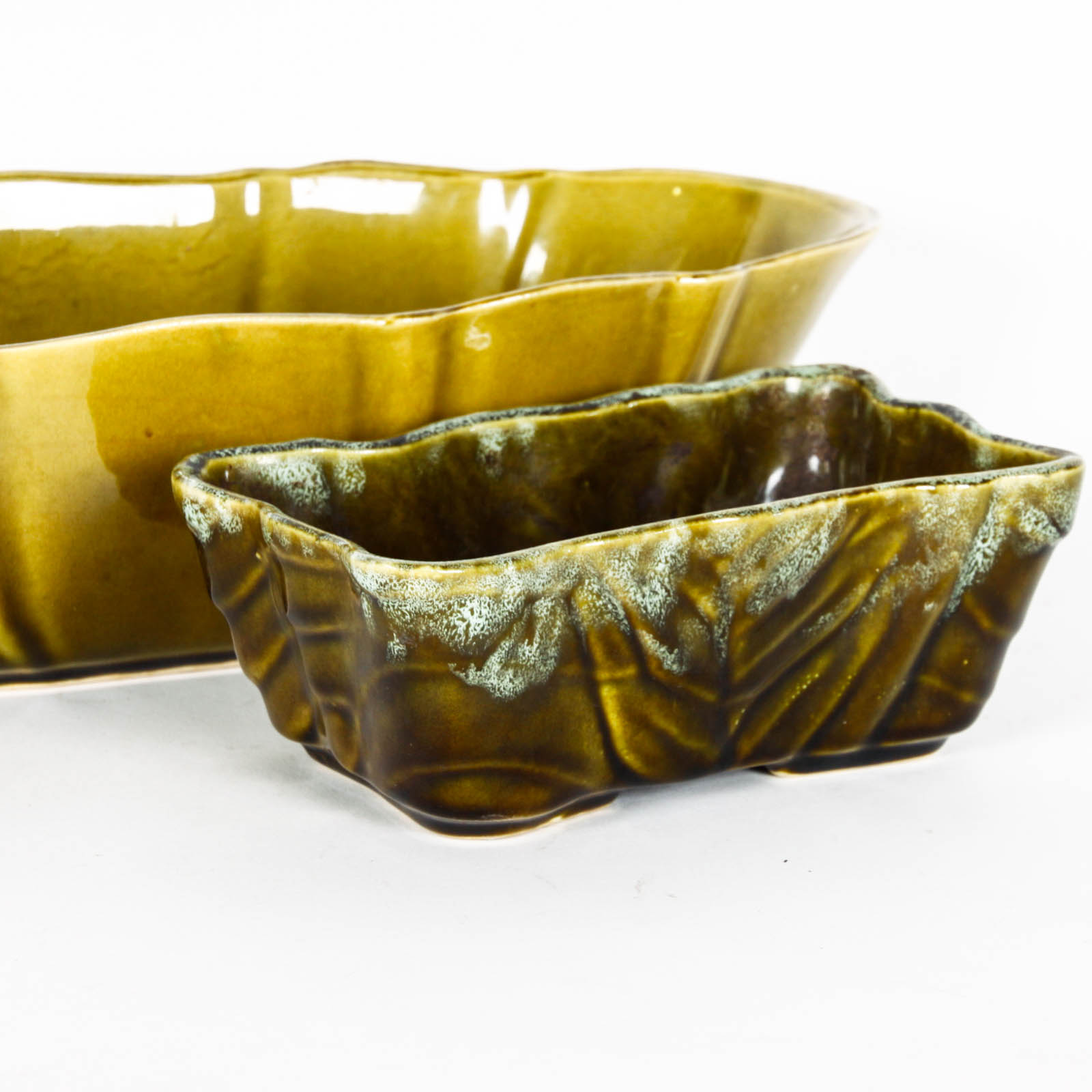 Two Vintage Brush and McCoy Ceramic Planters