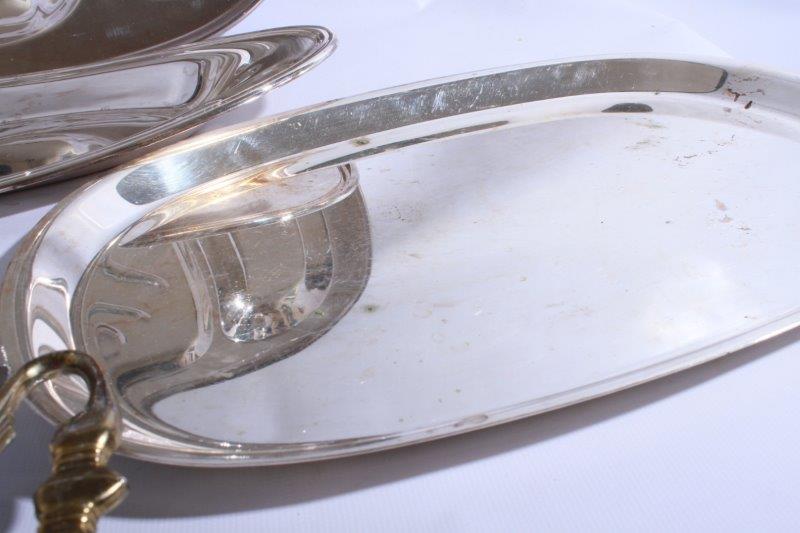 Collection of Modern Silver Plated Serving Trays
