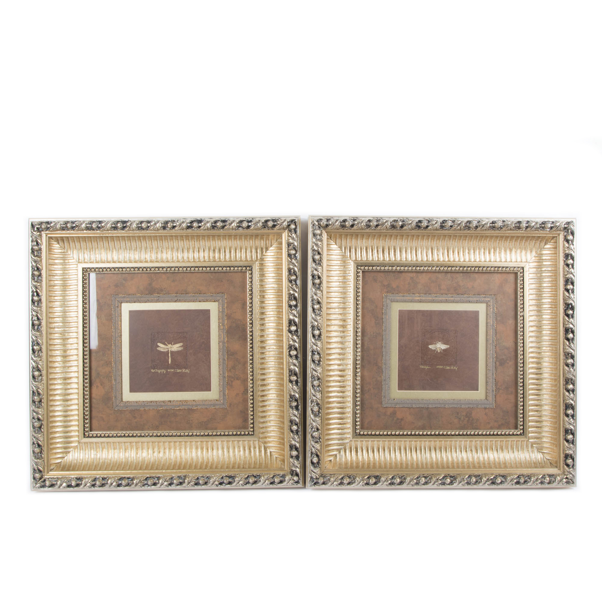 Pair of C. Butler Pendley Embossed Artwork