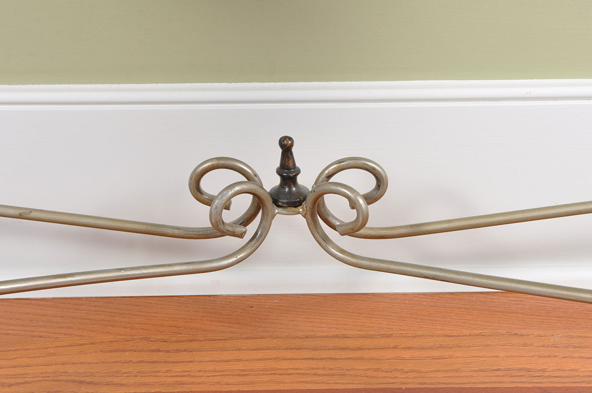 Contemporary Stone Top Console Table With Metal Base