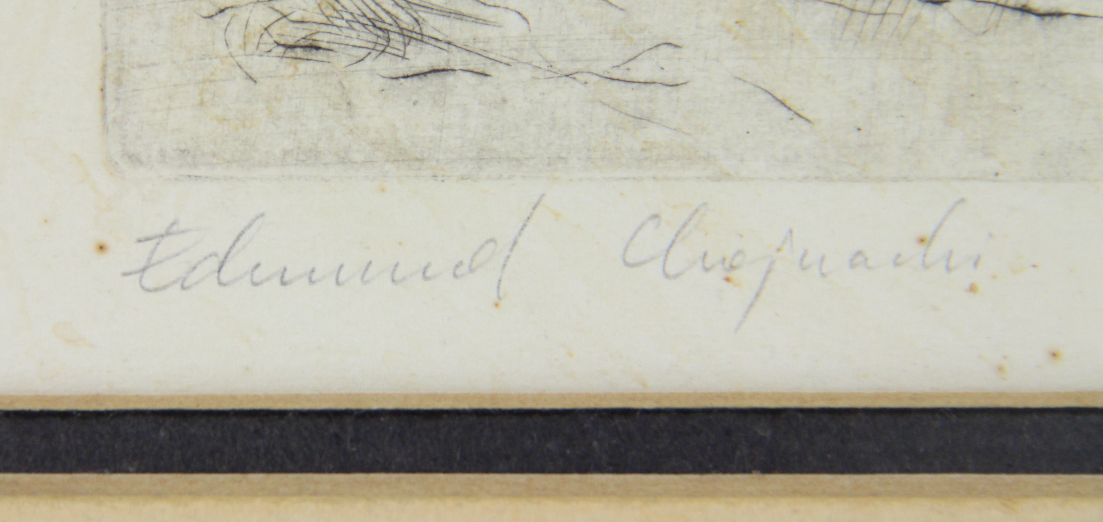 Female Nude Etching by Edmund Chojnacki