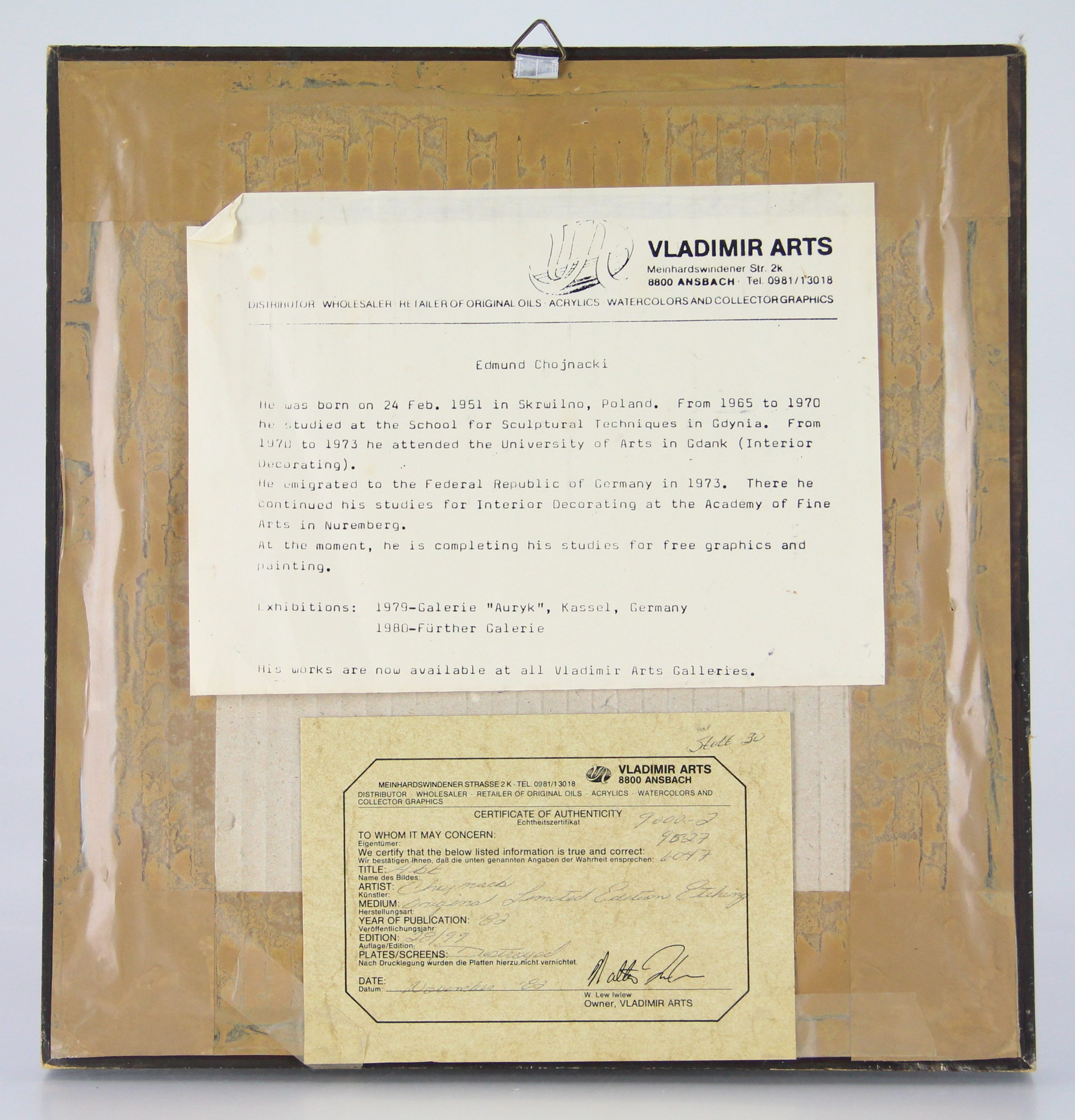 Female Nude Etching by Edmund Chojnacki