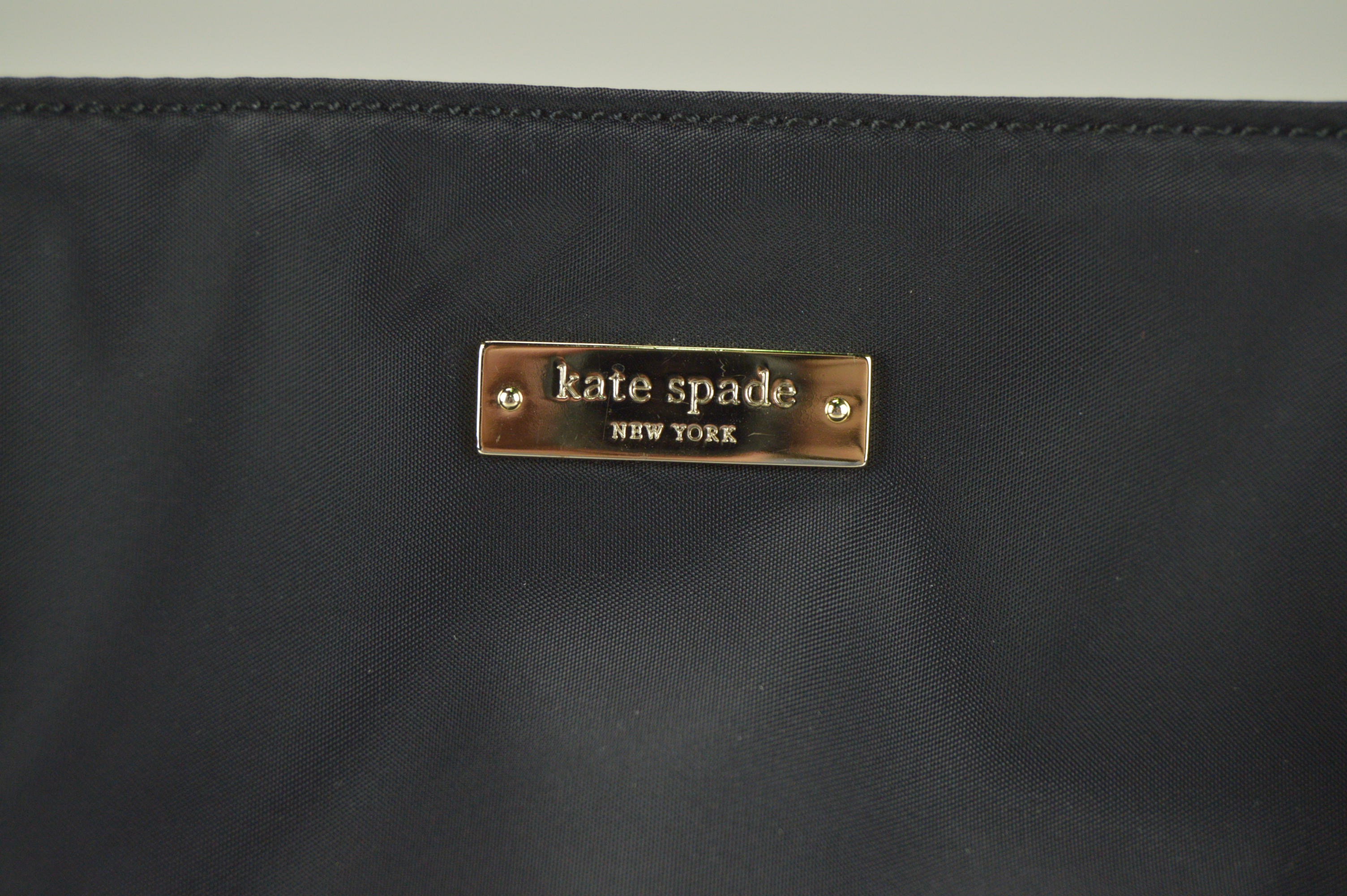Kate Spade Black Nylon and Patent Leather Diaper Bag