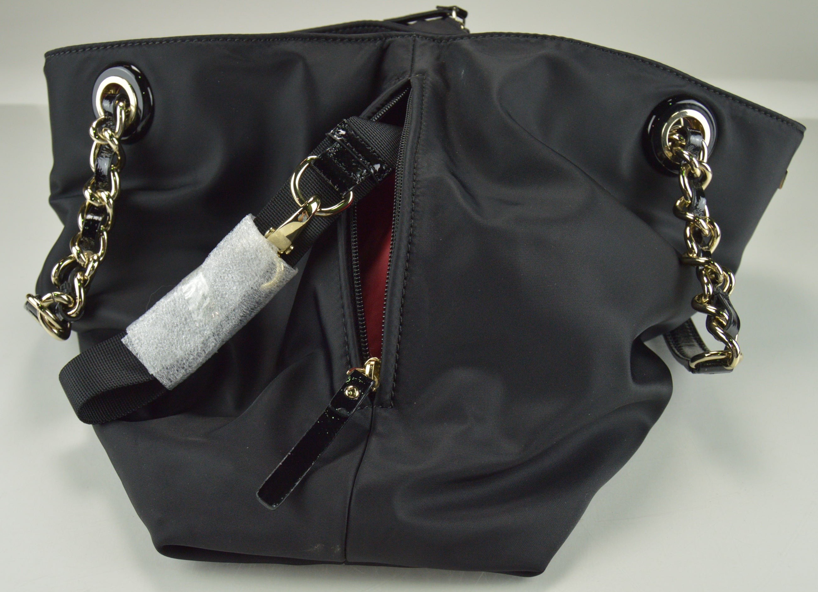 Kate Spade Black Nylon and Patent Leather Diaper Bag