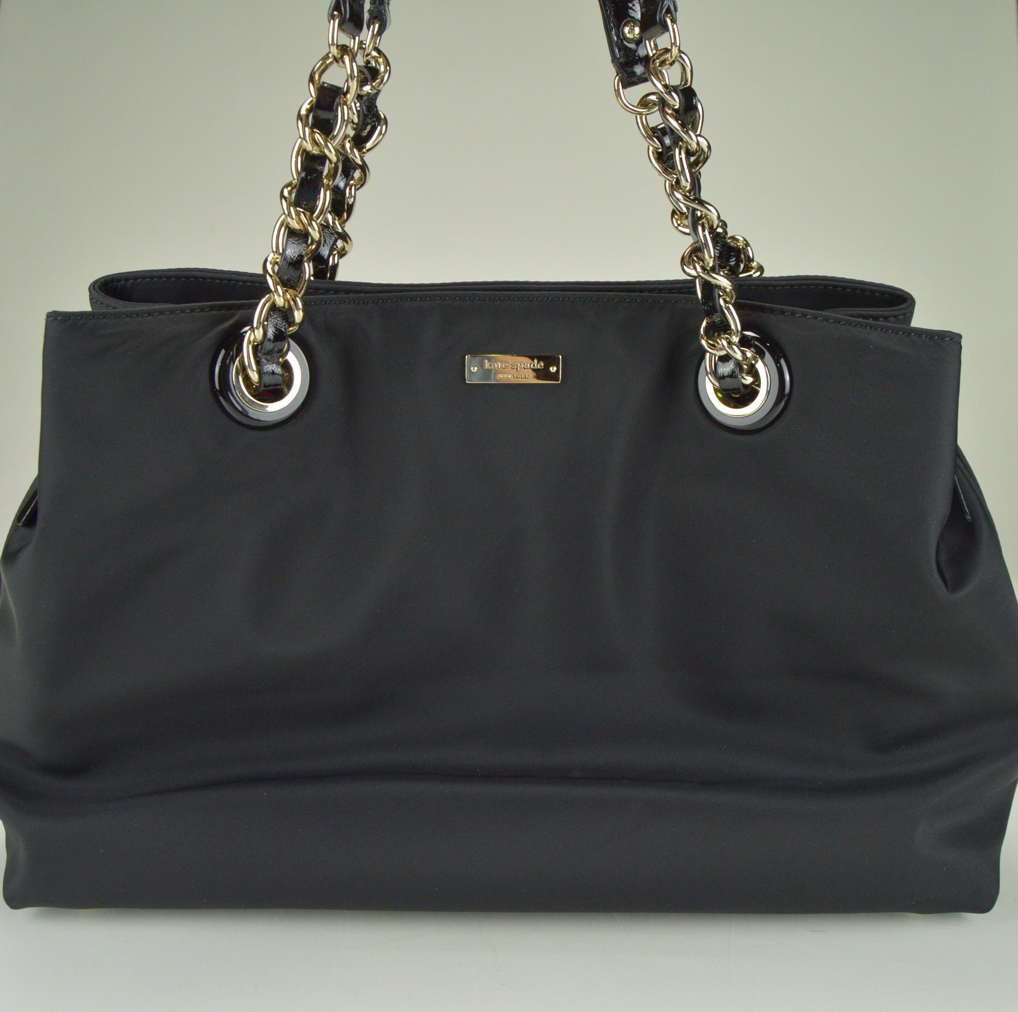 Kate Spade Black Nylon and Patent Leather Diaper Bag