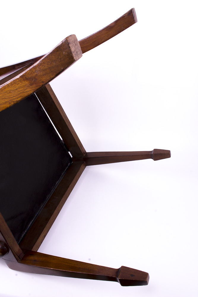 Antique Walnut Shield Back Arm Chair