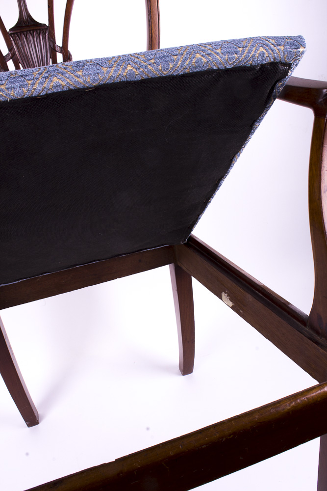 Antique Walnut Shield Back Arm Chair