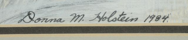 Donna M. Holstein Graphite and Pastel Drawing of the Cowardly Lion