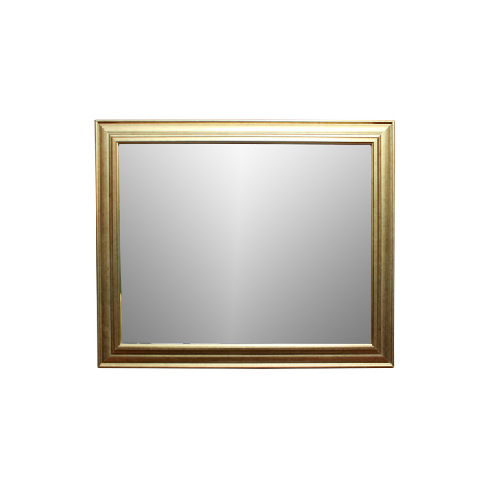 Modern Brass Toned Framed Wall Mirror