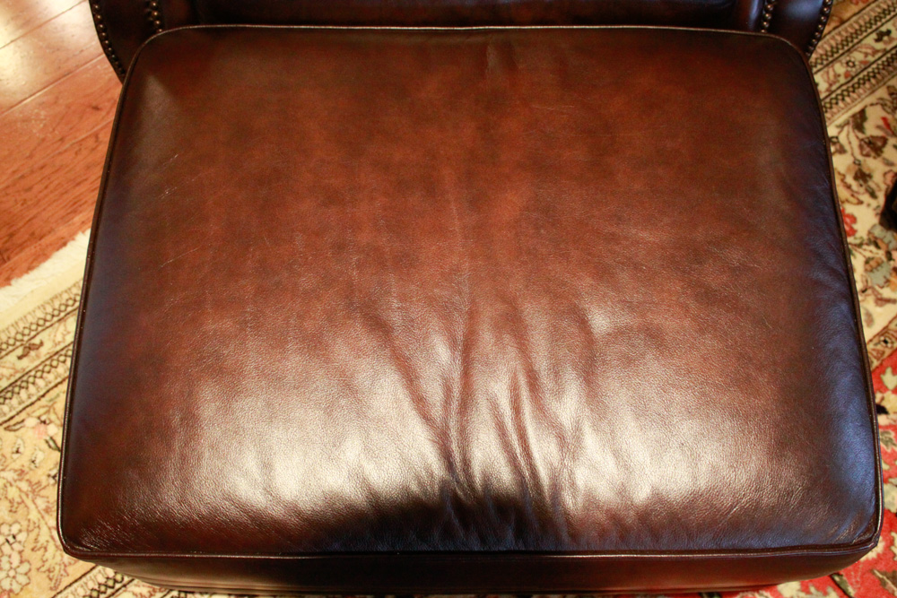 Haverty's Leather Chair and Ottoman