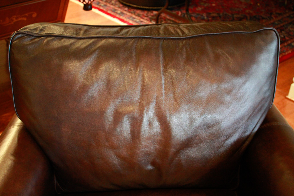 Haverty's Leather Chair and Ottoman