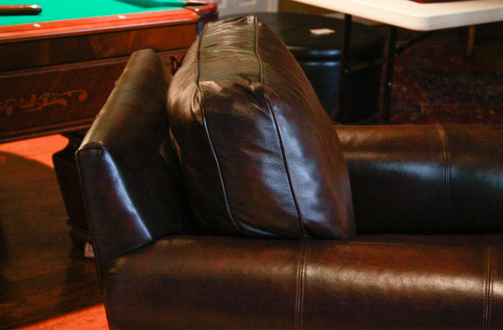 Haverty's Leather Chair and Ottoman