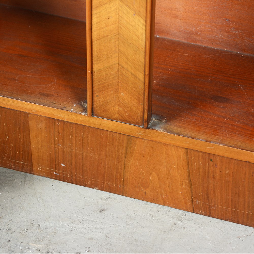 Art Deco-Style Mahogany Glass Door Cabinet
