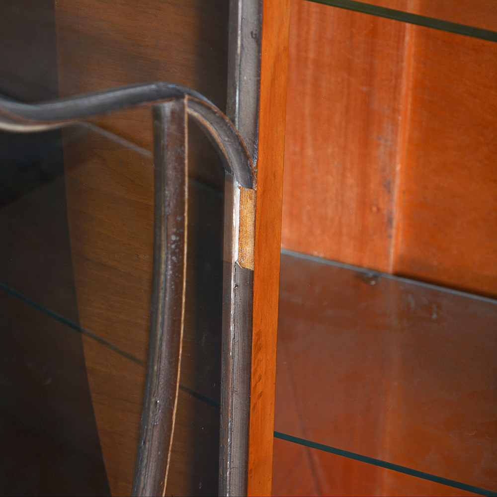 Art Deco-Style Mahogany Glass Door Cabinet