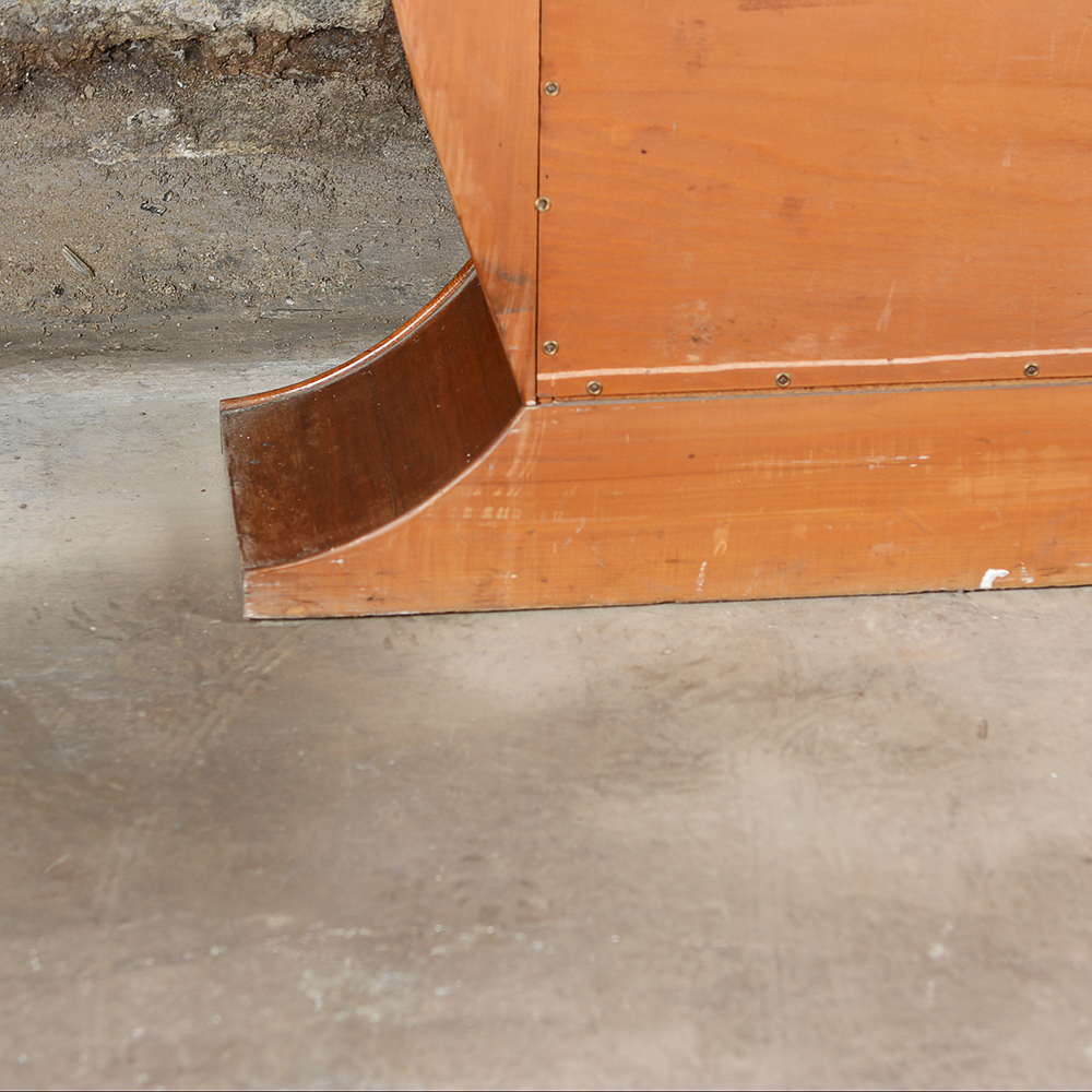 Art Deco-Style Mahogany Glass Door Cabinet