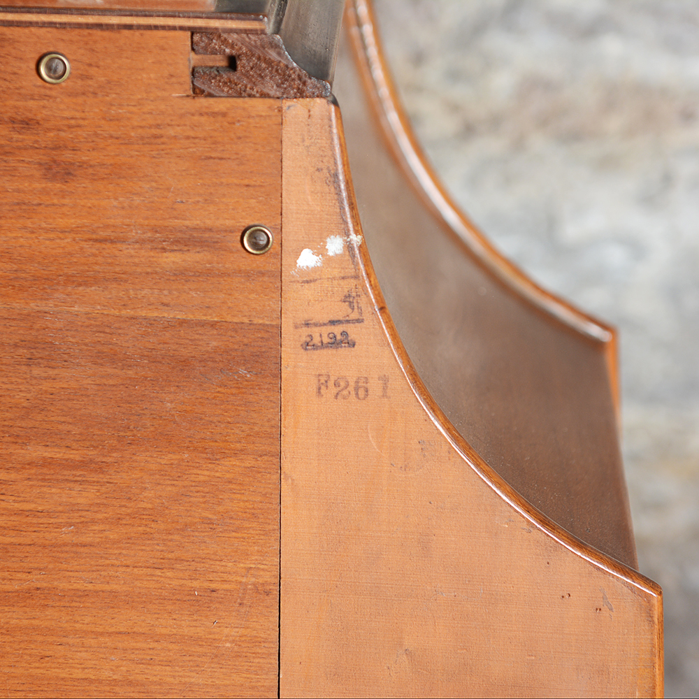 Art Deco-Style Mahogany Glass Door Cabinet