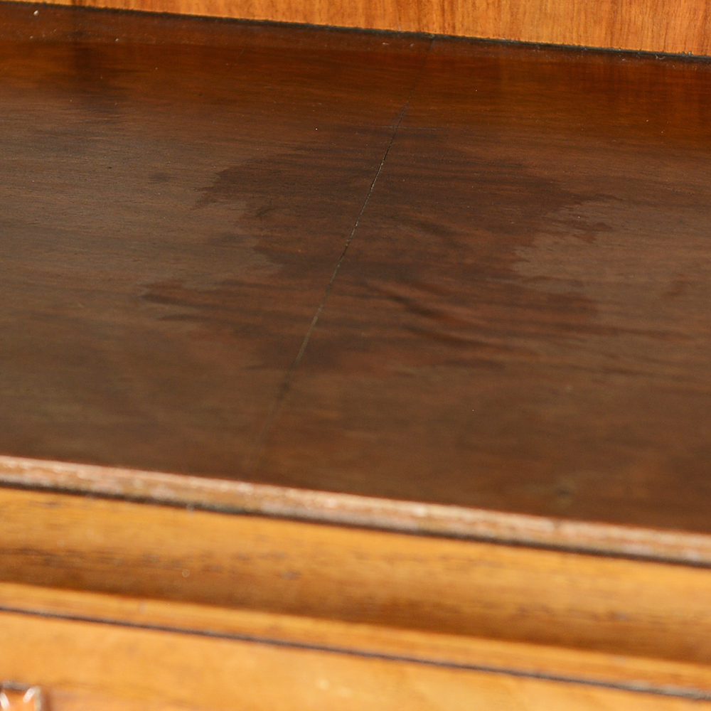 Art Deco-Style Mahogany Glass Door Cabinet