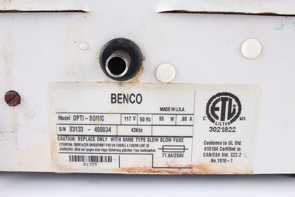 Ultrasonic Cleaner and Benco Dental Opti-Sonic Cleaner