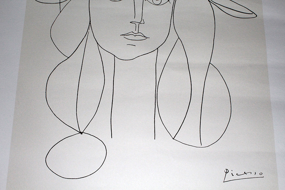 Lithograph Titled "Head of a Woman" After Pablo Picasso