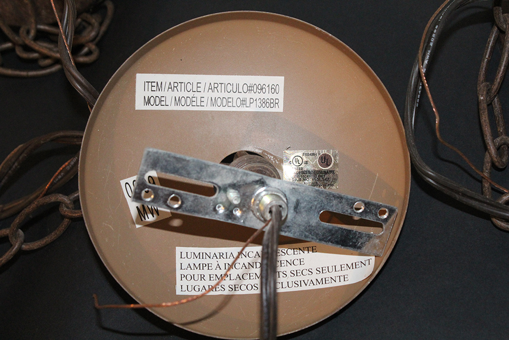 Frosted Glass Dome Pendant Light Fixtures with Bronze Attachments