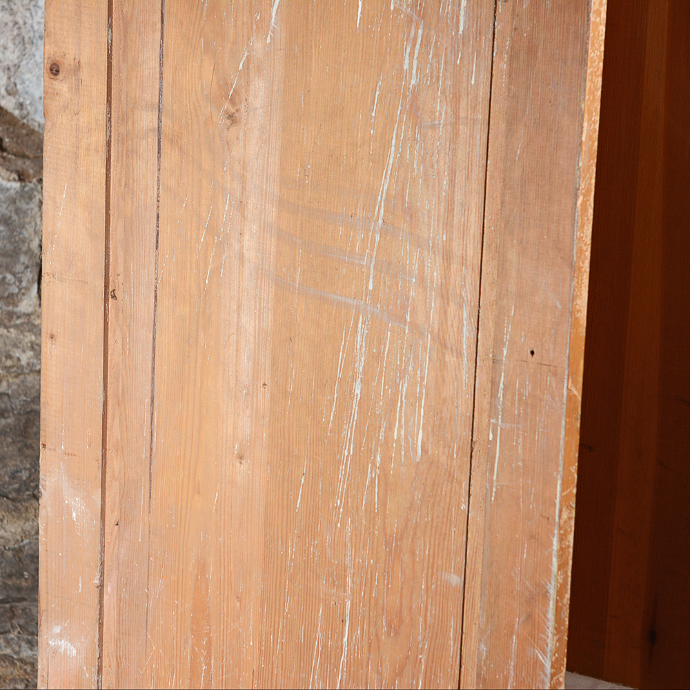 Pine Roll-Front Wardrobe with Built-In Hat Stands
