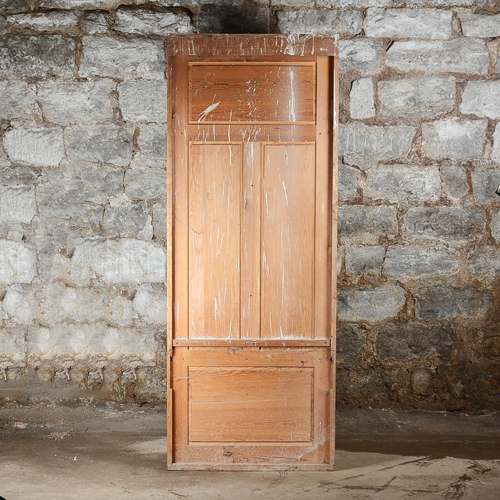 Pine Roll-Front Wardrobe with Built-In Hat Stands
