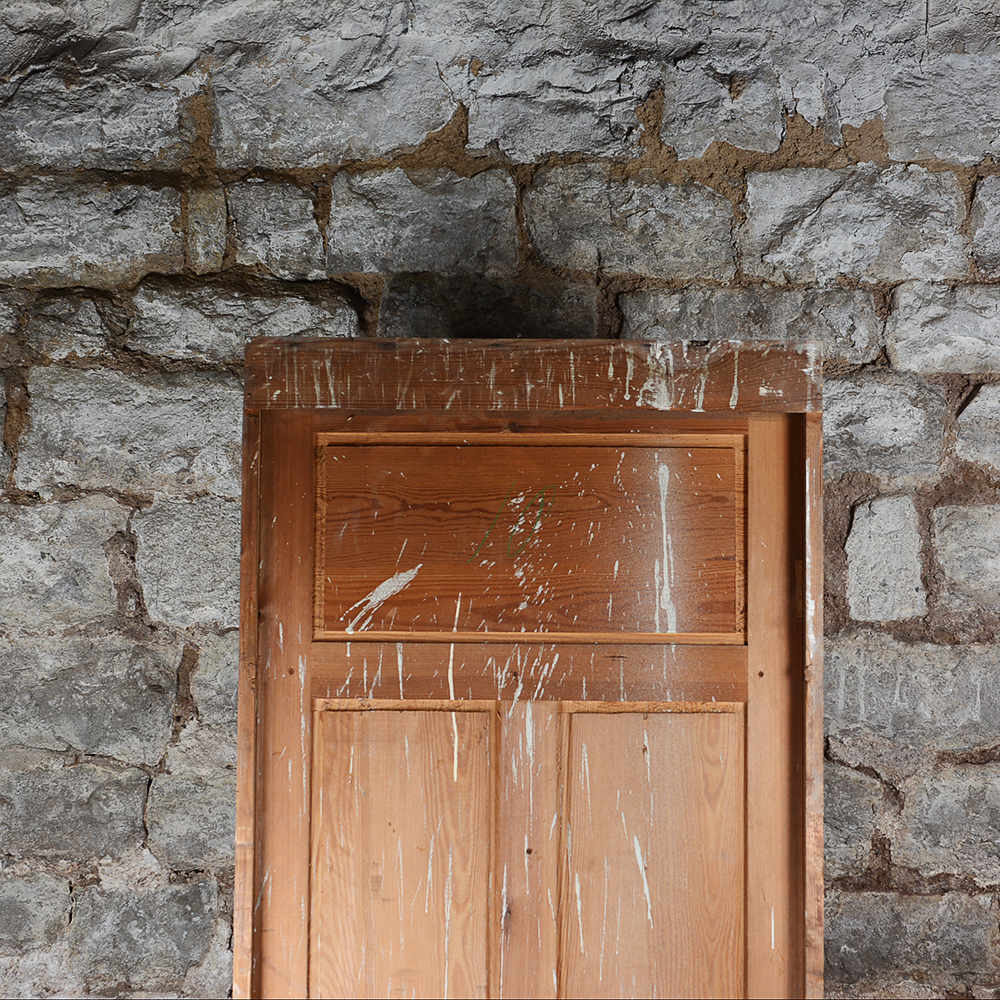 Pine Roll-Front Wardrobe with Built-In Hat Stands
