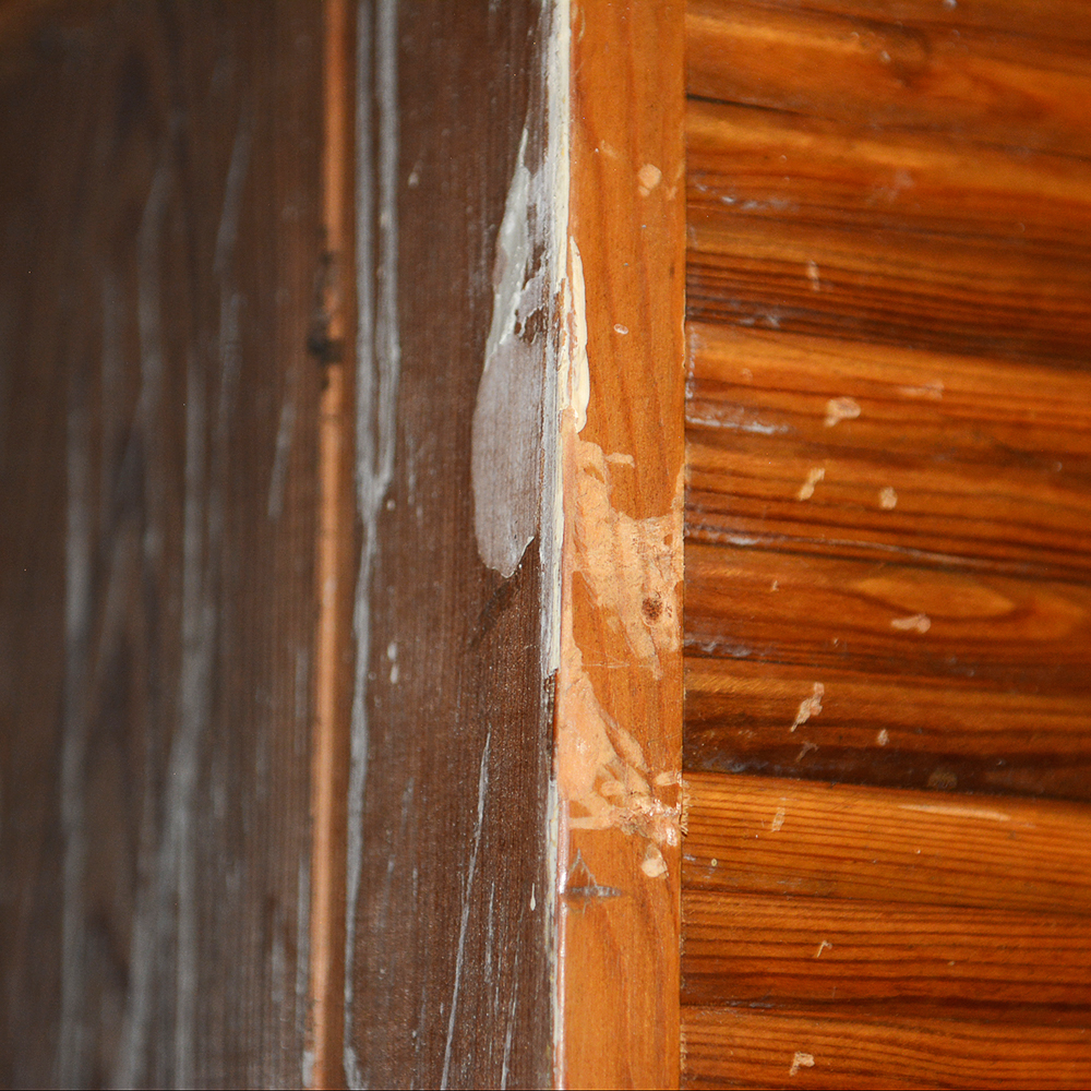 Pine Roll-Front Wardrobe with Built-In Hat Stands