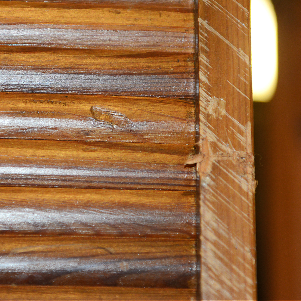 Pine Roll-Front Wardrobe with Built-In Hat Stands
