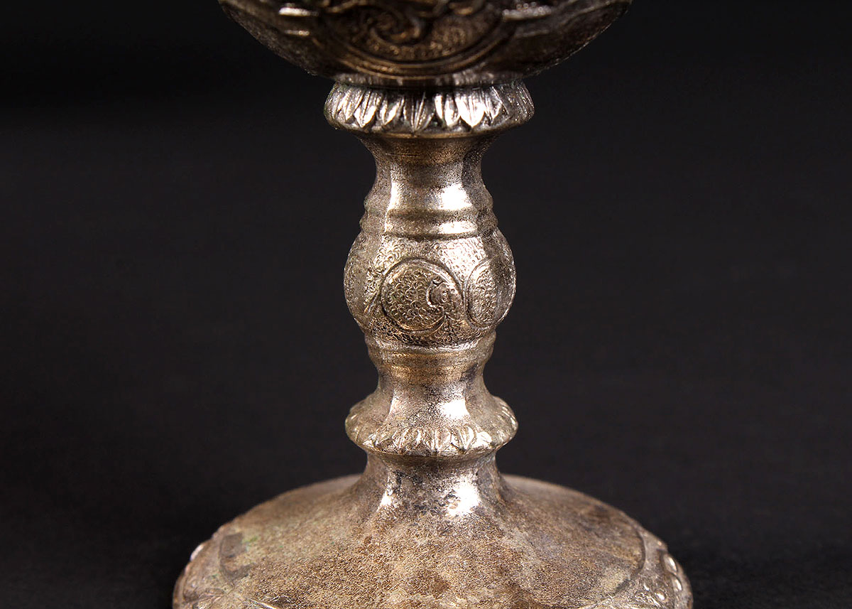 Small Ornate  Silverplate Goblets
