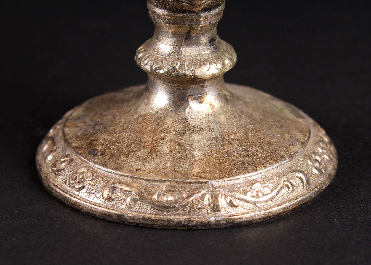 Small Ornate  Silverplate Goblets