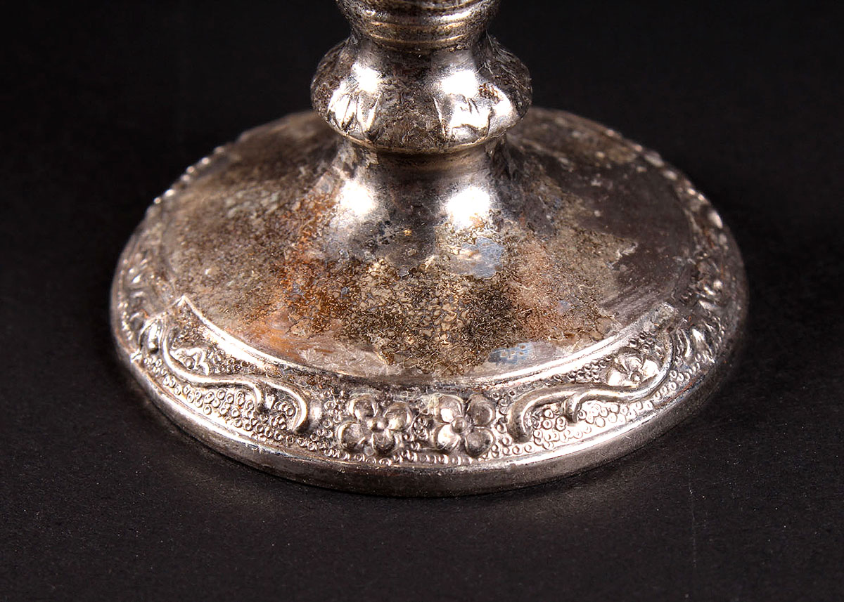 Small Ornate  Silverplate Goblets