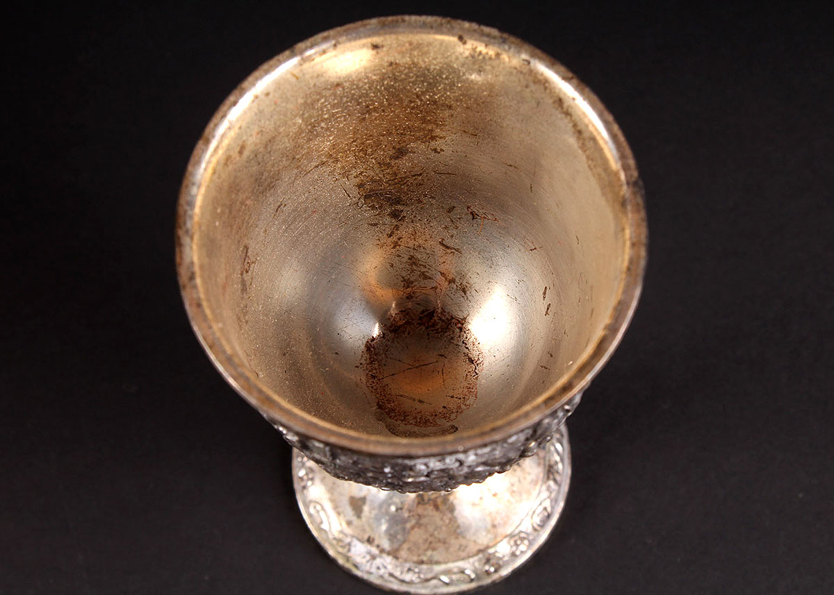 Small Ornate  Silverplate Goblets