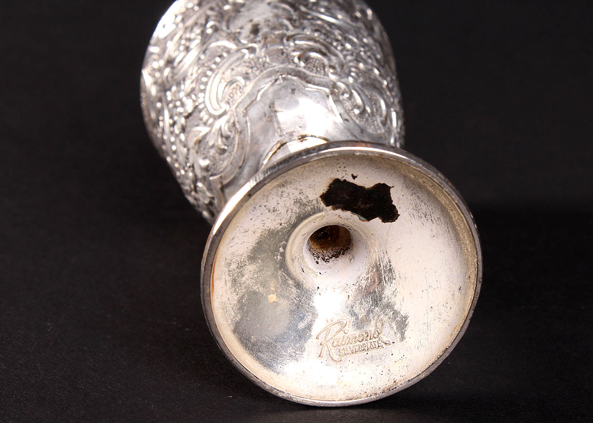 Small Ornate  Silverplate Goblets