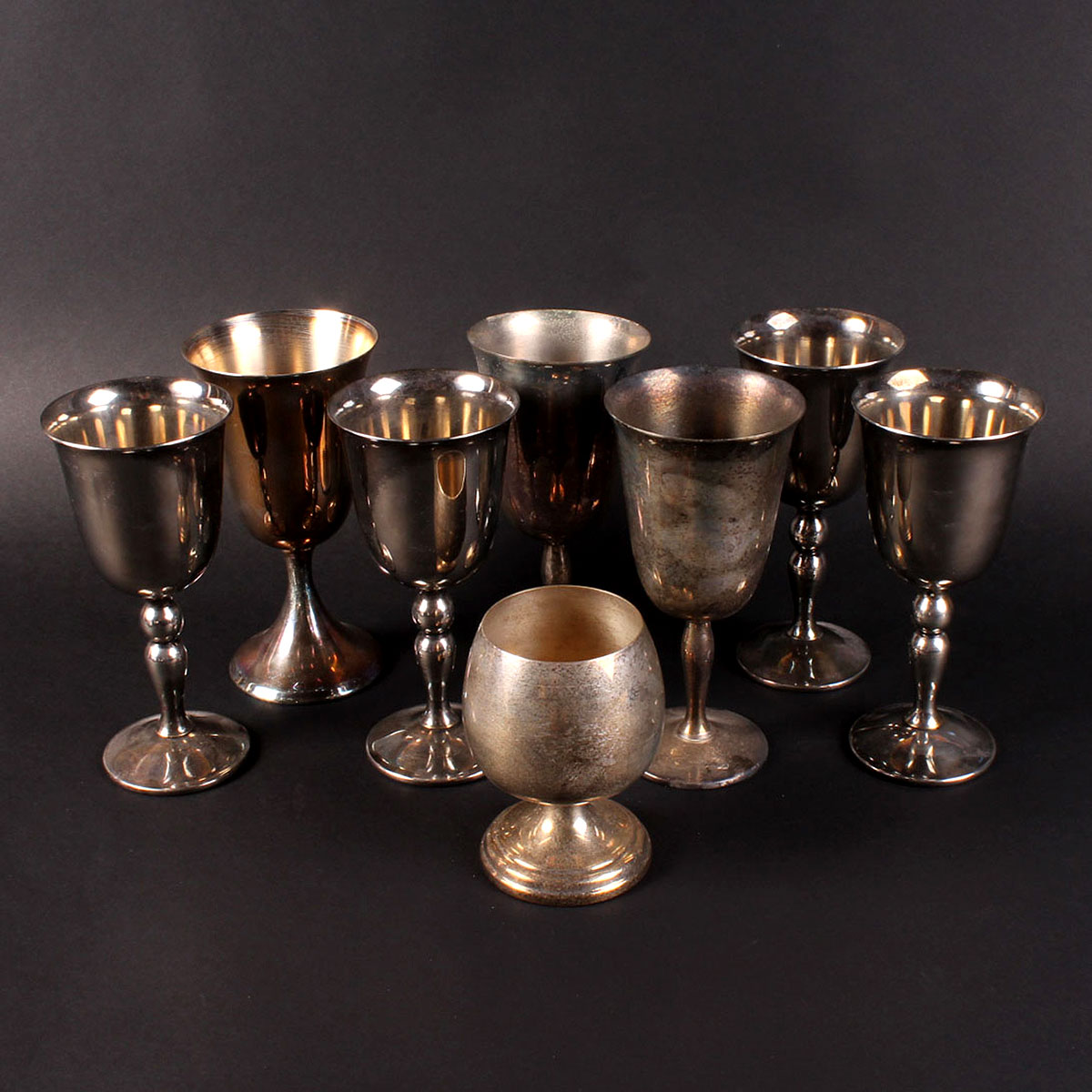 Towle, Pilgrim, and Rogers Silverplate Goblets